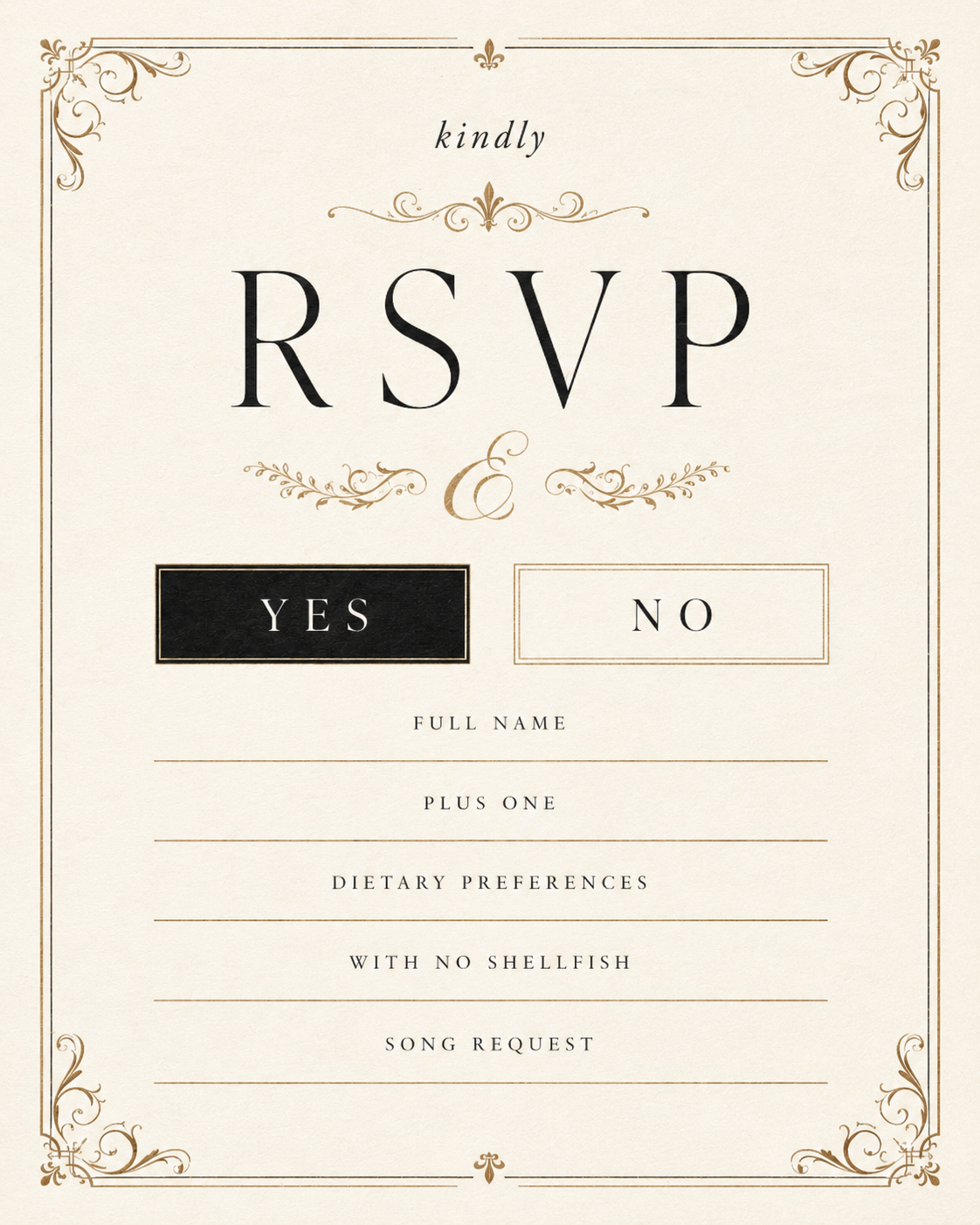 Black-tie Cinematic RSVP preview.